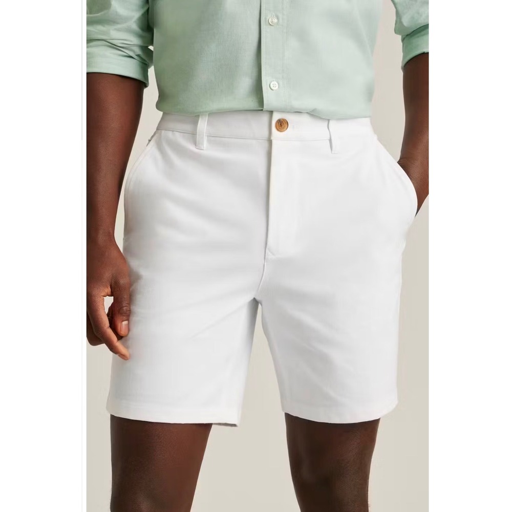 Bonobos The Chino Short 2.0 Sz 36 7" White Non Iron Stretch